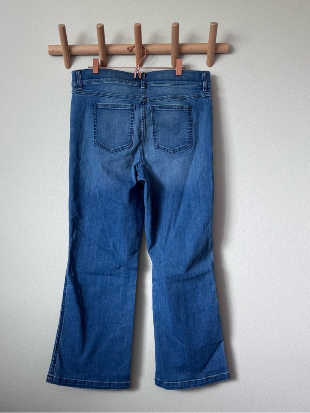 SPANX Wide Leg High-Rise Pull on Jeans in Medium Blue - Picture 5 of 11